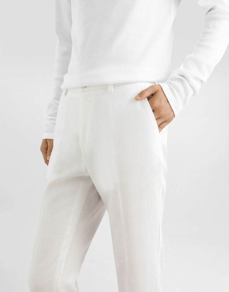 Dolce & Gabbana Linen pants White GY6IETGK320