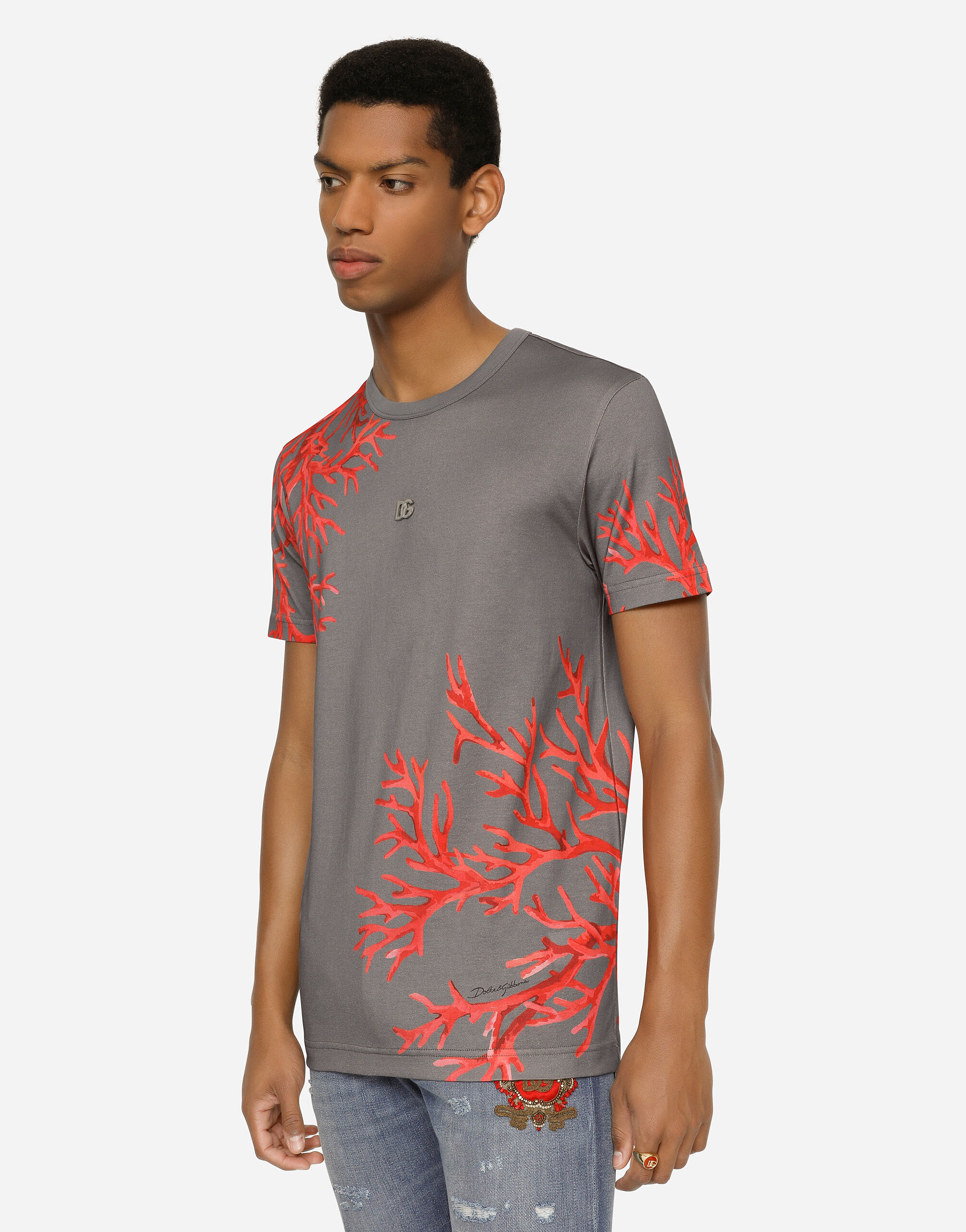 DOLCE&GABBANA★マルチカラーTシャツ マルチカラーのメンズ T-SHIRT M/CORTA GIRO | Dolce&Gabbana®