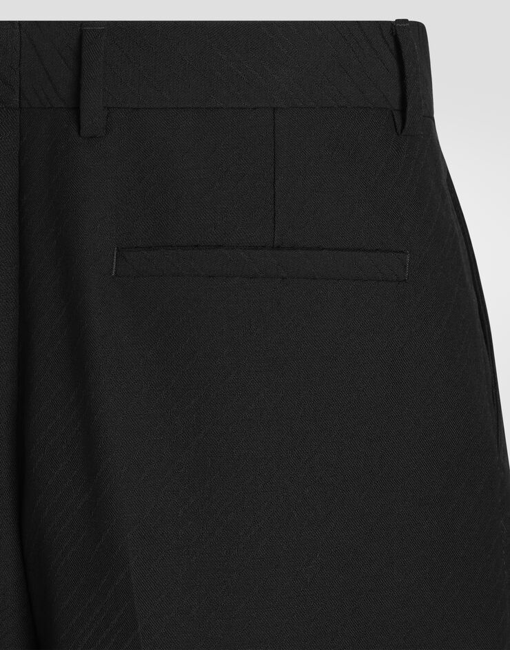 Dolce & Gabbana pantalones en jacquard de lana Dolce & Gabbana pantalones en jacquard de lana Negro GP16OTFJ2CN