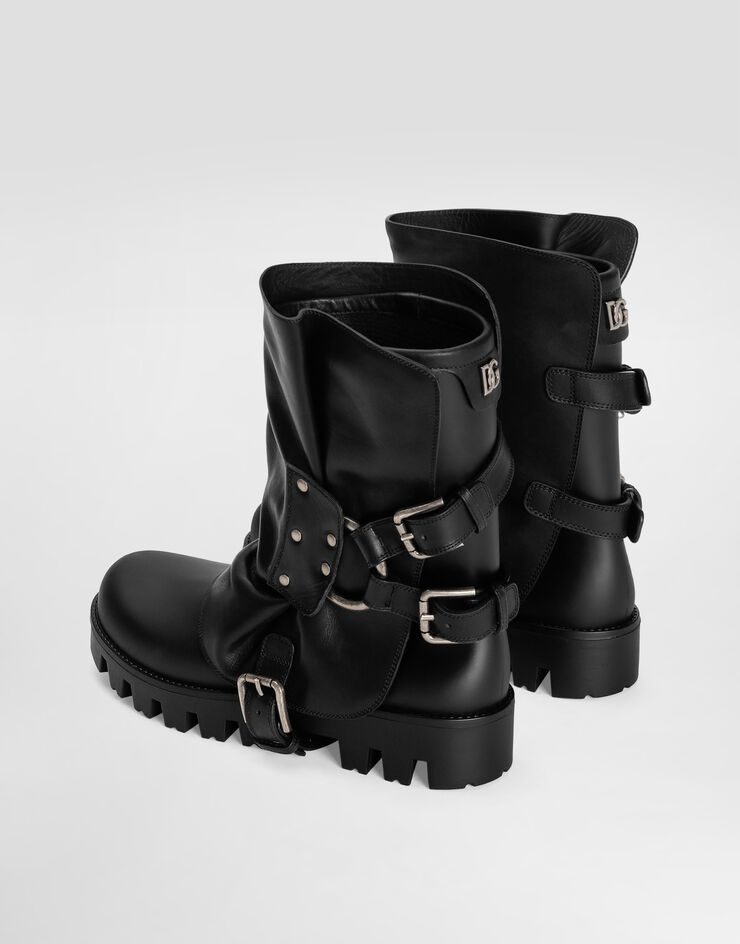 Dolce & Gabbana Rubber and calfskin ankle boots Black CT1109AX872