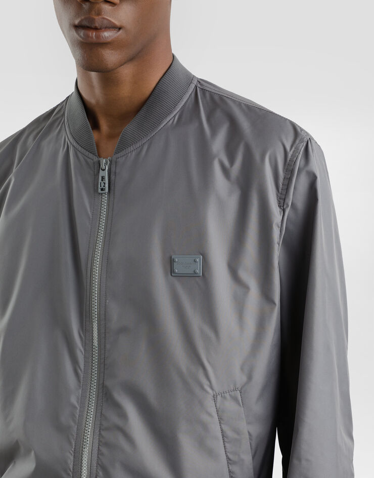 Dolce & Gabbana Technical fabric bomber jacket with tag Grey G9BLMTFUS27