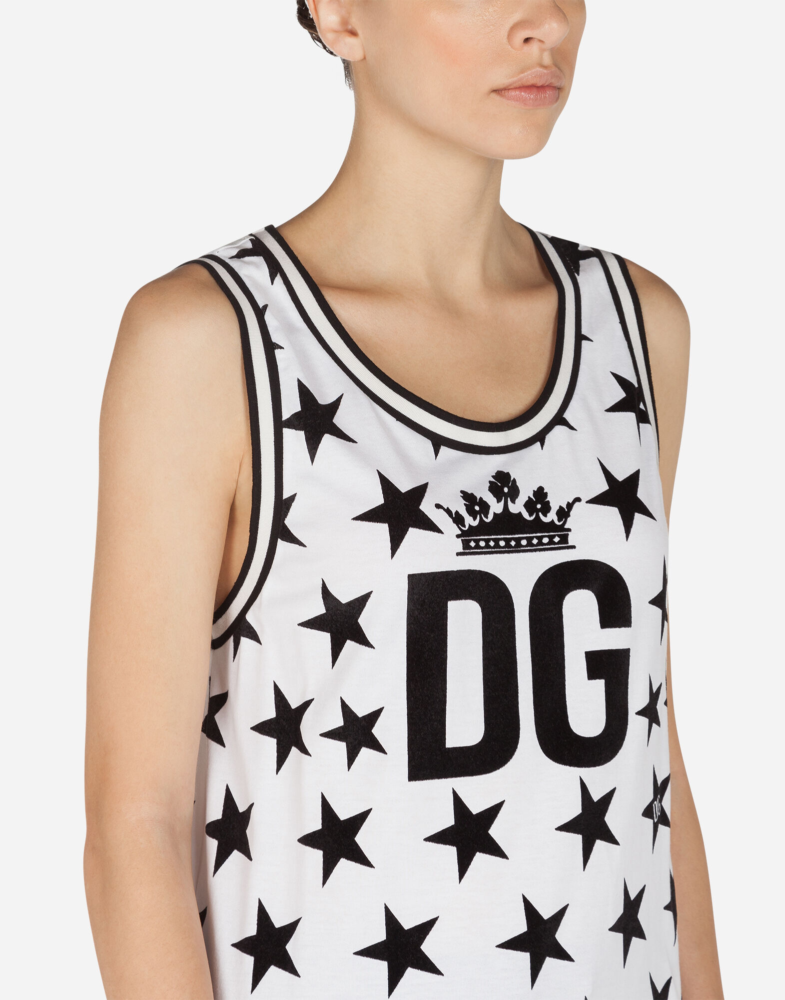 MILLENNIALS STAR PRINT JERSEY TANK TOP