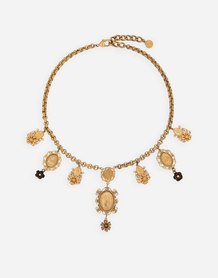 Dolce & Gabbana Short necklace with decorative details Gold WNG6M2W0001