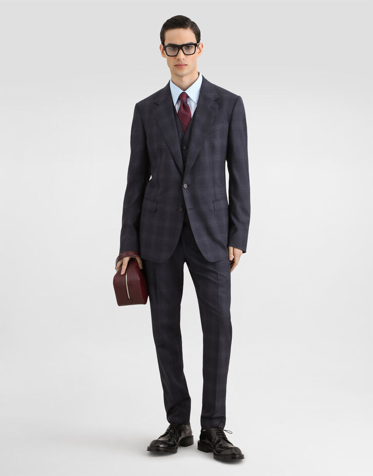 Dolce & Gabbana Single-breasted martini light checked wool suit Dolce & Gabbana Single-breasted martini light checked wool suit Multicolor GK05UTFQ2NO