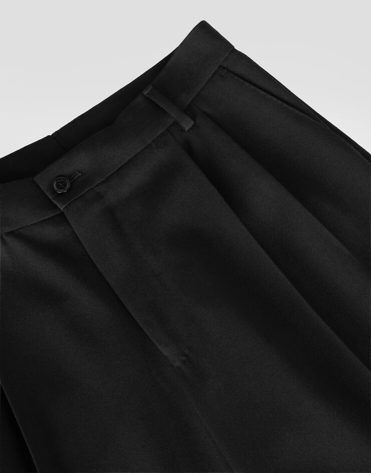 Dolce&Gabbana Flared woolen pants Black FTC17TFUBGB