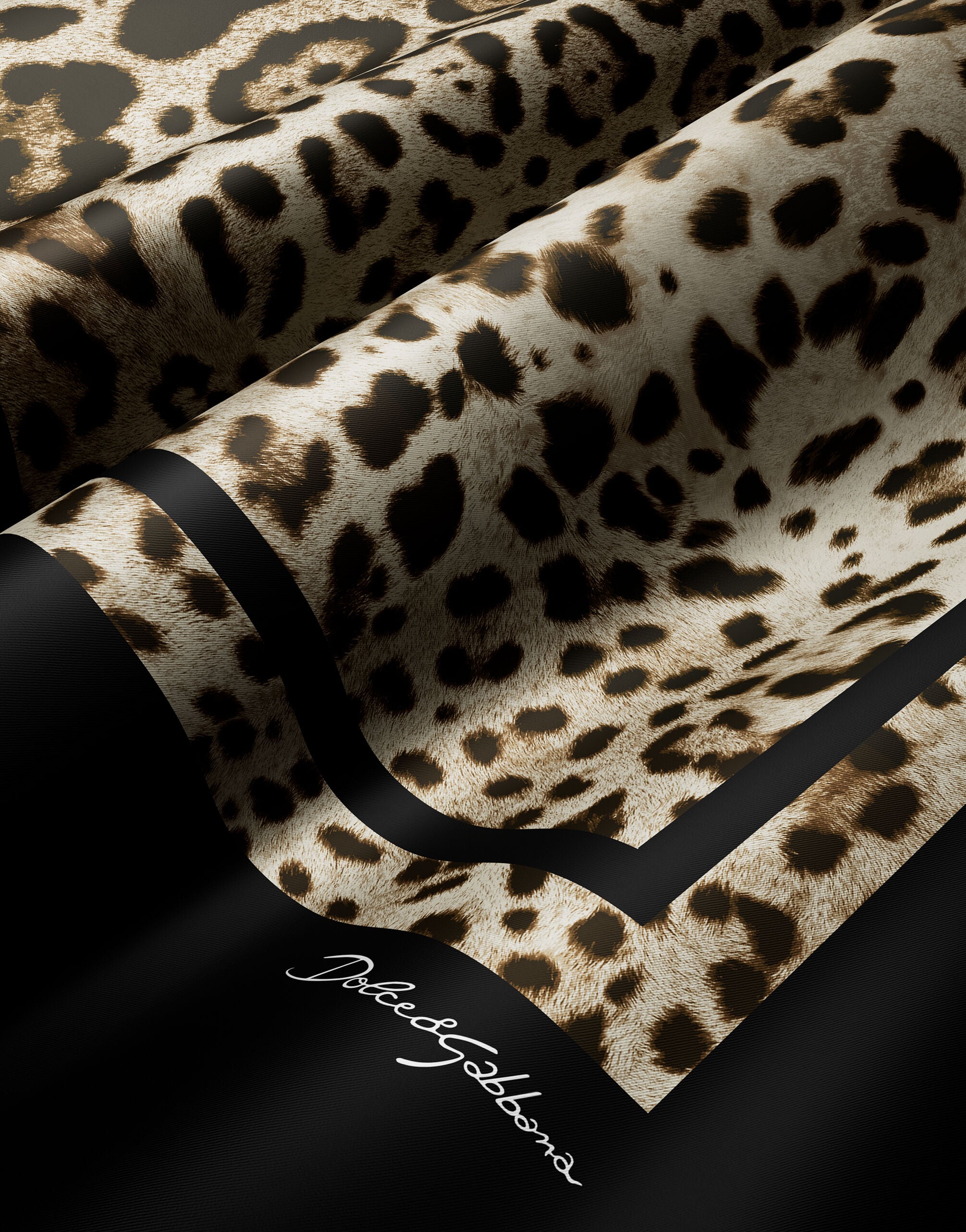 Leopard-print silk twill foulard (90x90) in Print for Women