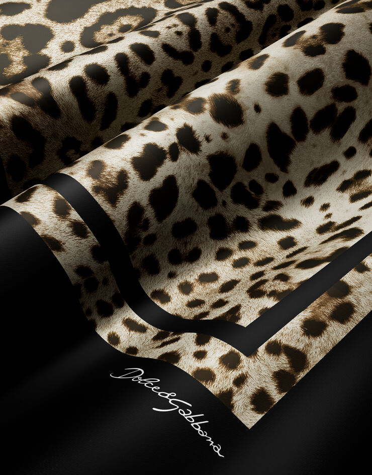 Dolce & Gabbana Leopard-print silk twill foulard (90x90) Print FN090RGDCF5