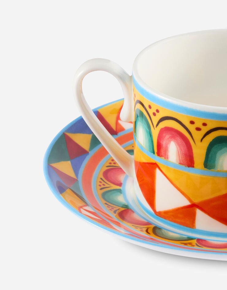 Dolce & Gabbana Чайная чашка с блюдцем из тонкого фарфора разноцветный TC0S06TCA02
