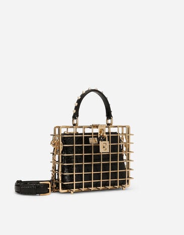 Dolce & Gabbana 메탈 & 에어즈 가죽 돌체 박스 백 멀티 컬러 BB5970A8N11