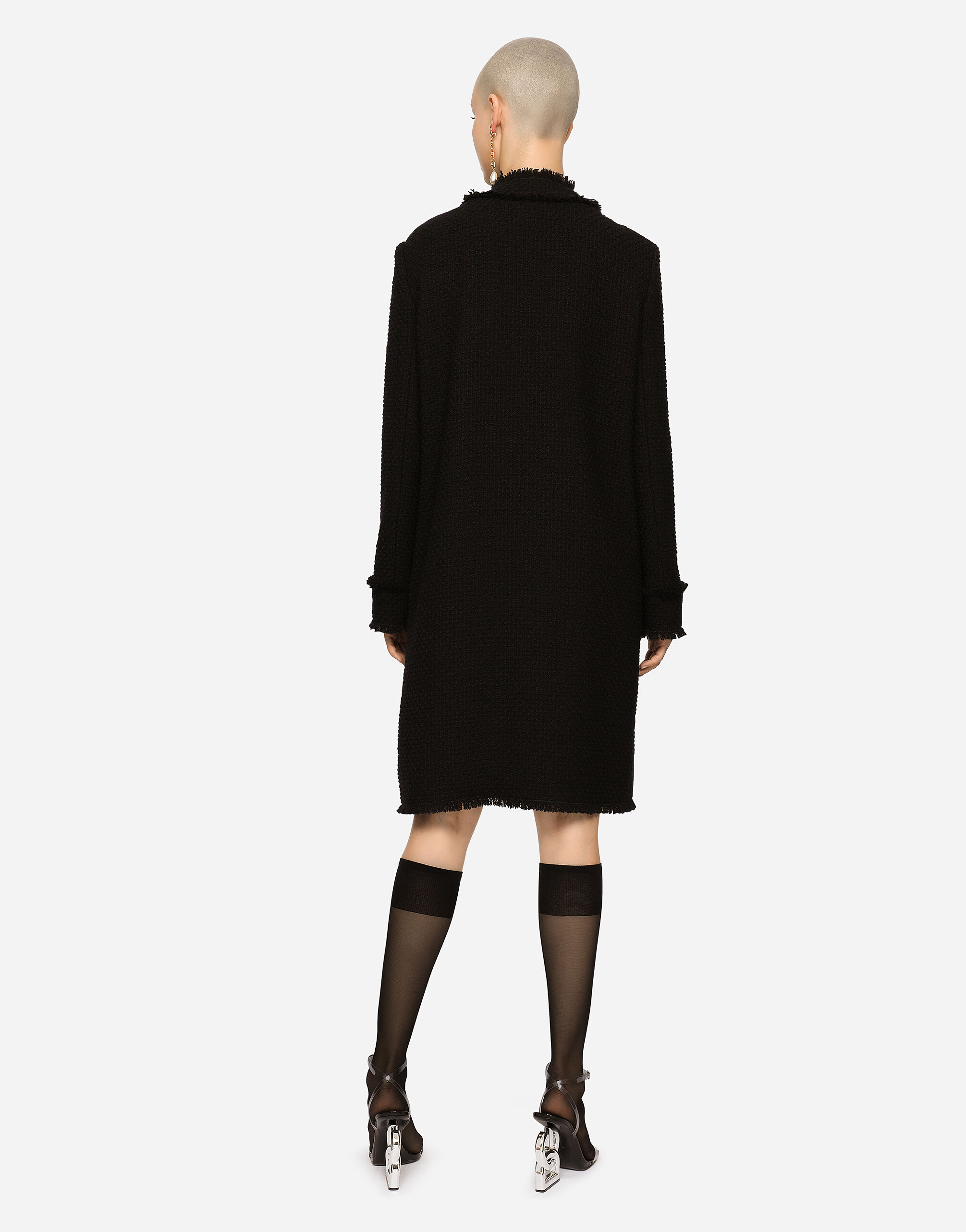 【関税＆送料込み】Dolce & Gabbana Wool Tweed Coat DOLCE-GABBANA-Single-Breasted-