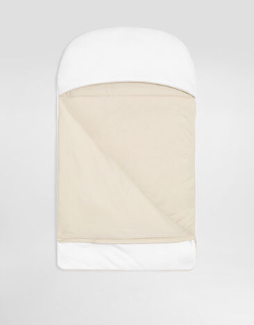 Dolce & Gabbana Interlock and linen baby nest with embroidery White LNJAI7G7PUP