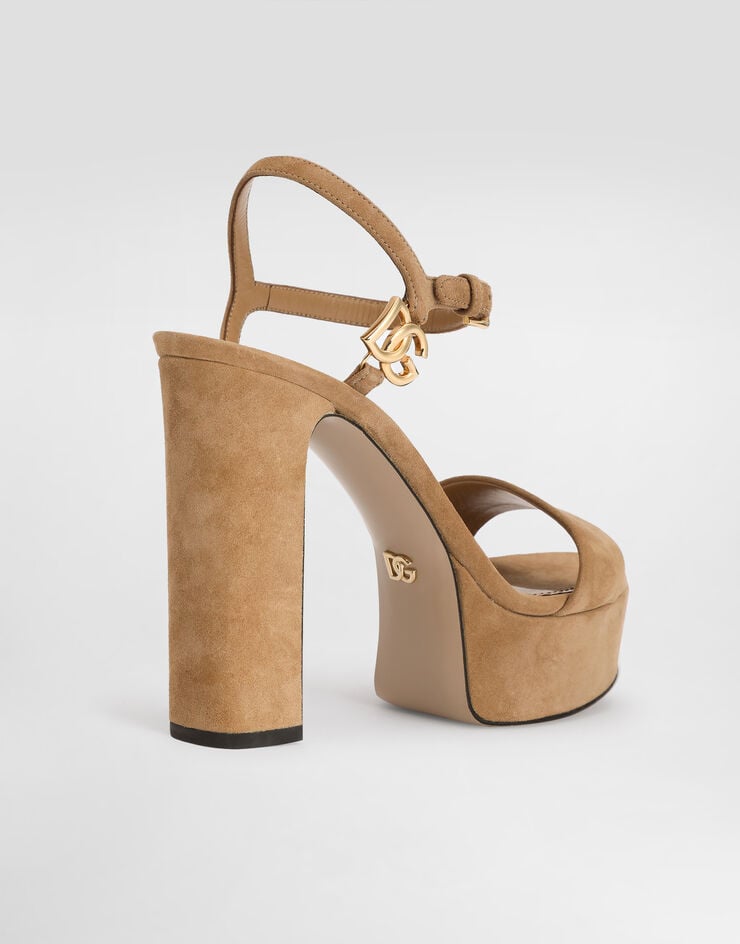 Dolce & Gabbana Suede platform sandals Turtle Dove CR2027A1275