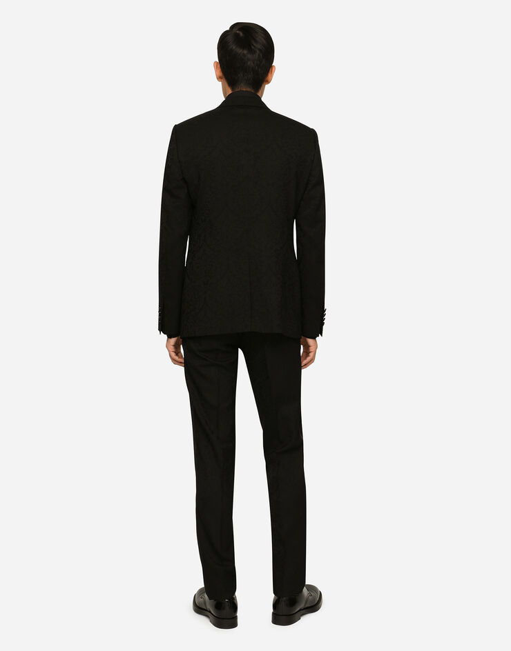 Dolce & Gabbana Wool jacquard Martini-fit tuxedo suit Black GKPFMTFJBAI