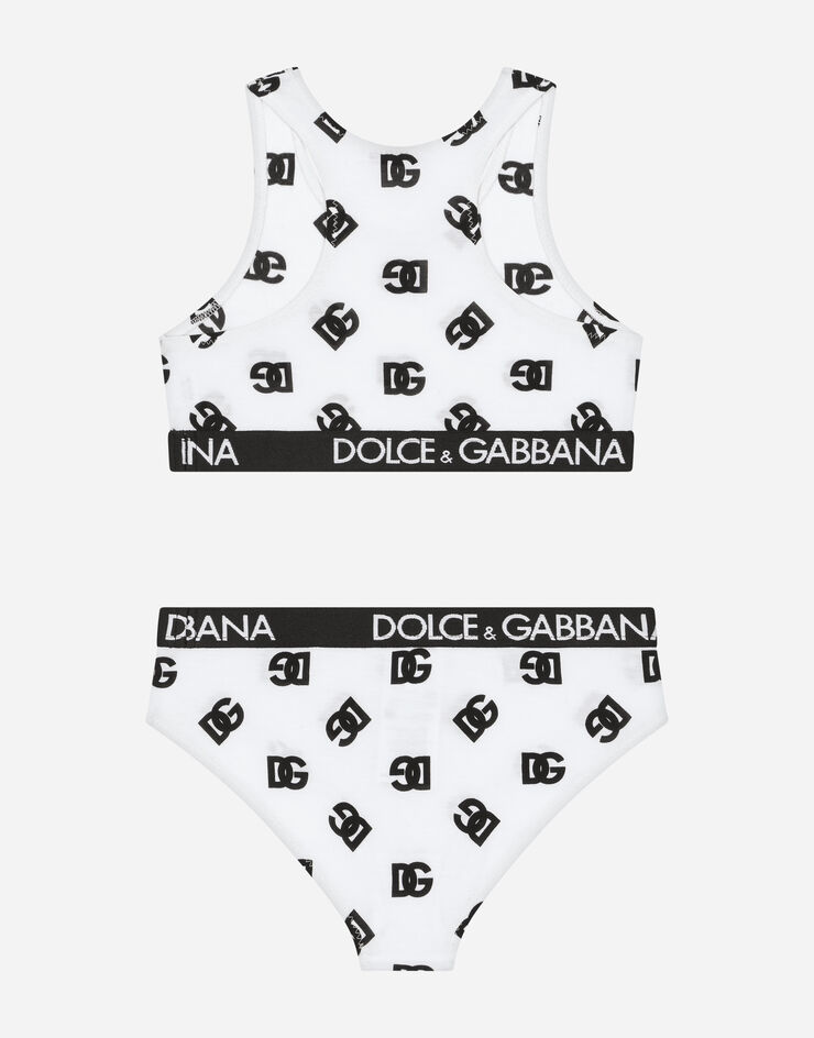 Dolce & Gabbana Jersey underwear set with DG logo print Multicolor L5J713FSG3K
