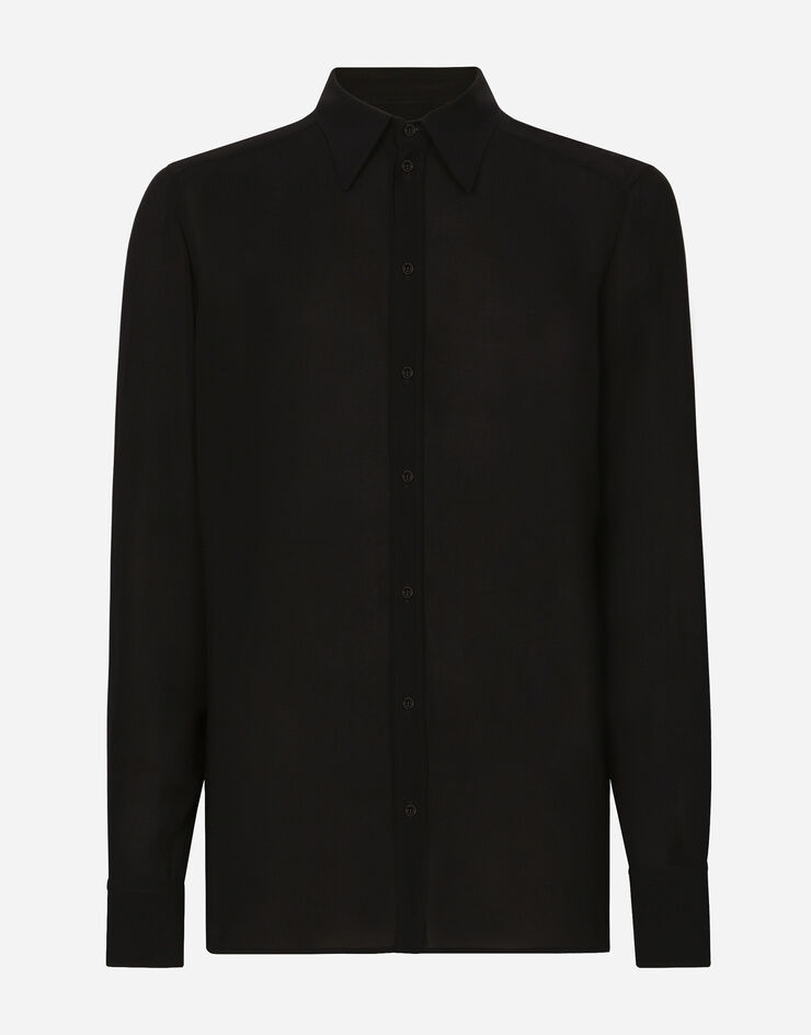 Dolce&Gabbana قميص شارميوز مرن بقصة مارتيني أسود G5IX8TFURG4