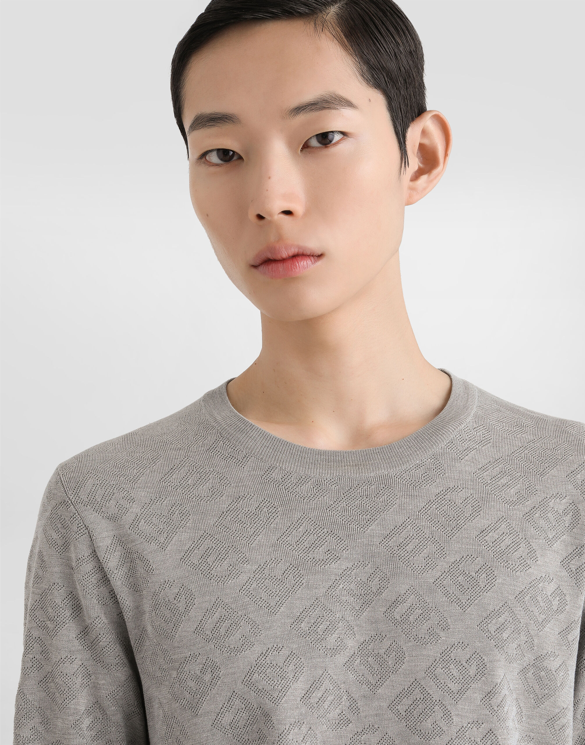 Silk pullover in Grey for Men | Dolce&Gabbana®