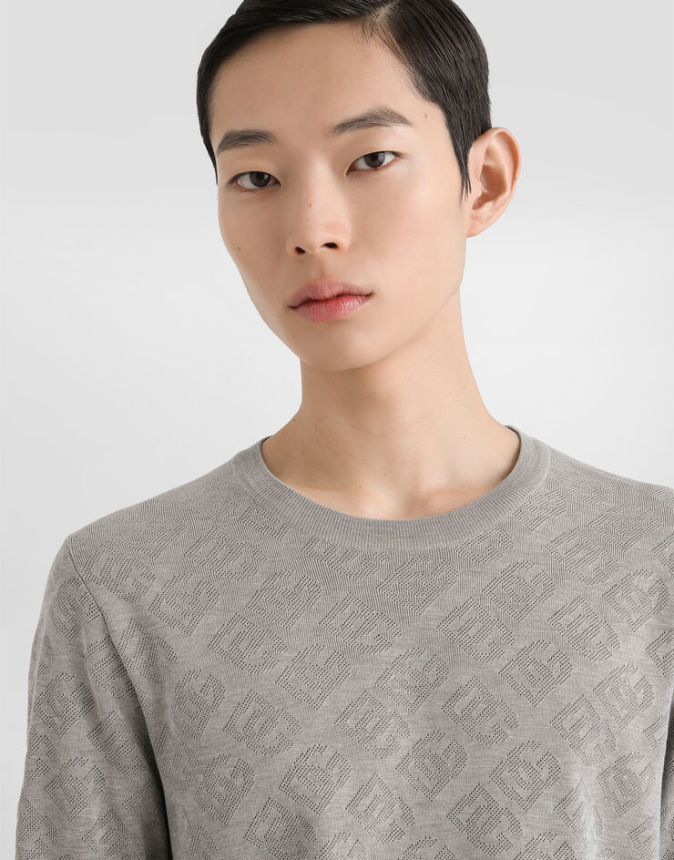 Dolce & Gabbana Pull en soie Grey GXX03TJBSO9