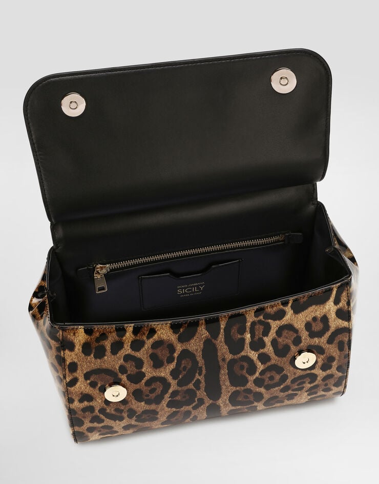 Dolce & Gabbana  라지 시실리 핸드백 애니멀 프린트 BB6002AM568