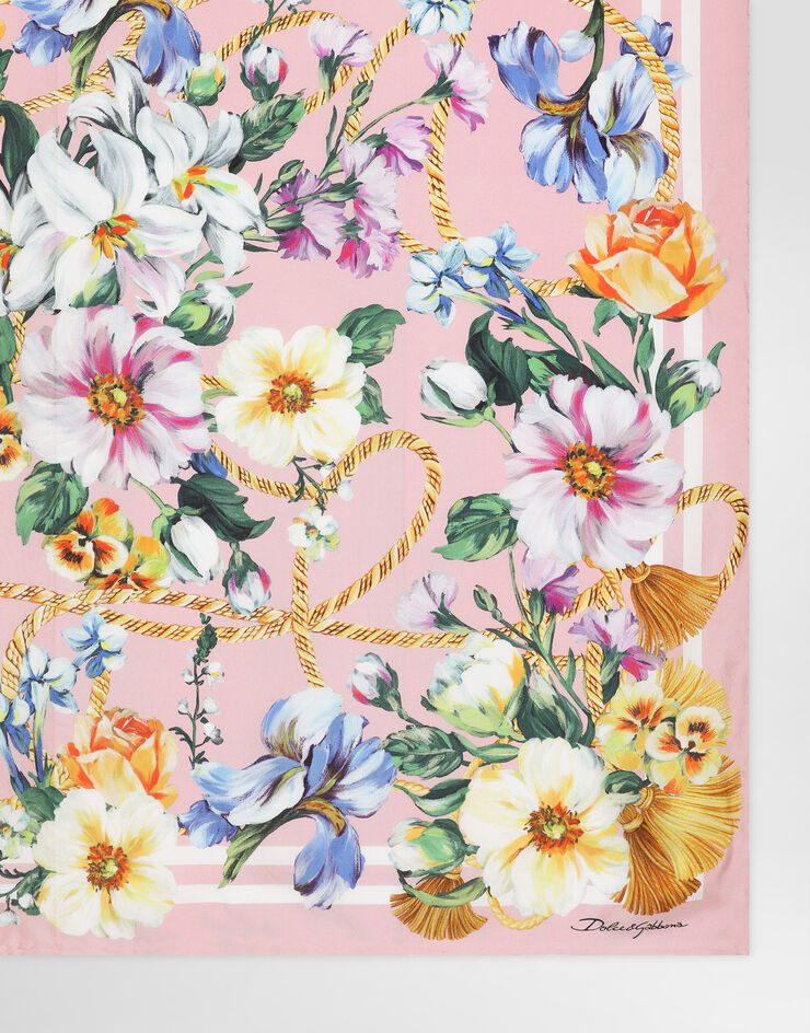 Dolce & Gabbana Floral-print silk twill foulard (90x90) Print FN090RGDCUR
