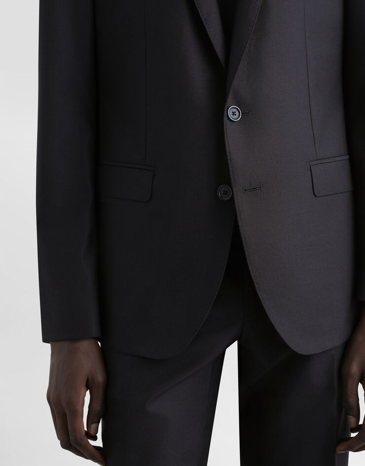 Dolce & Gabbana Single-breasted suit in wool and silk Blue GK0RMTGG059