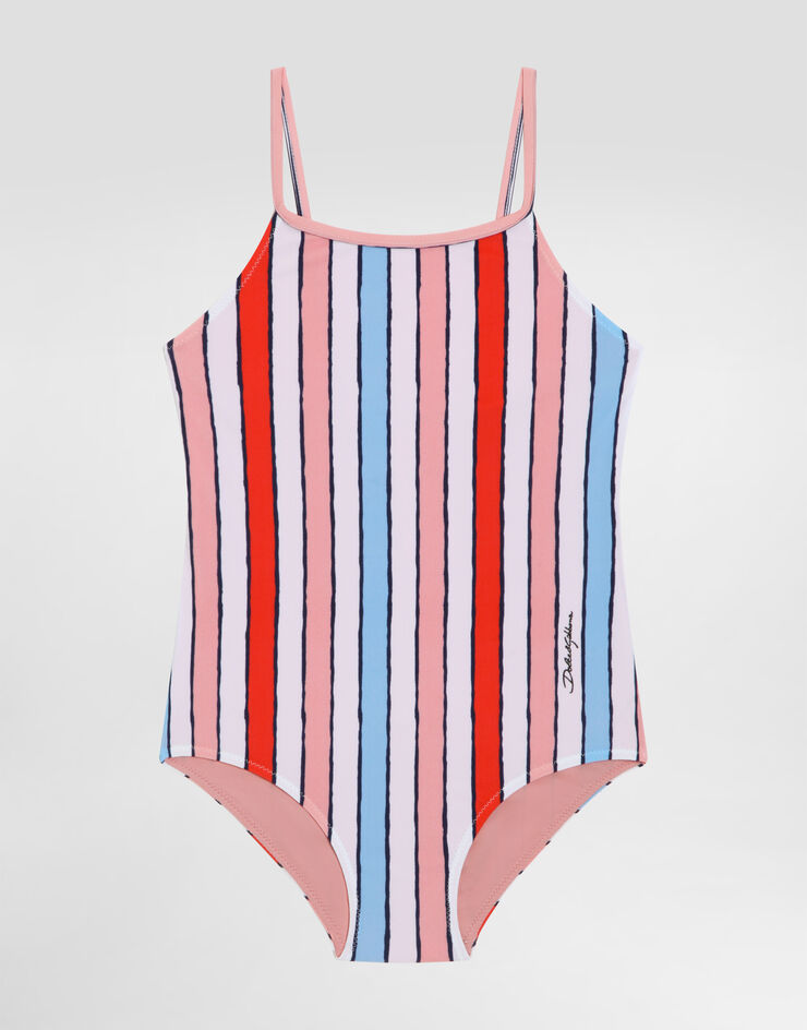 Dolce & Gabbana Striped one-piece swimsuit Multicolor L5J851ON0D5