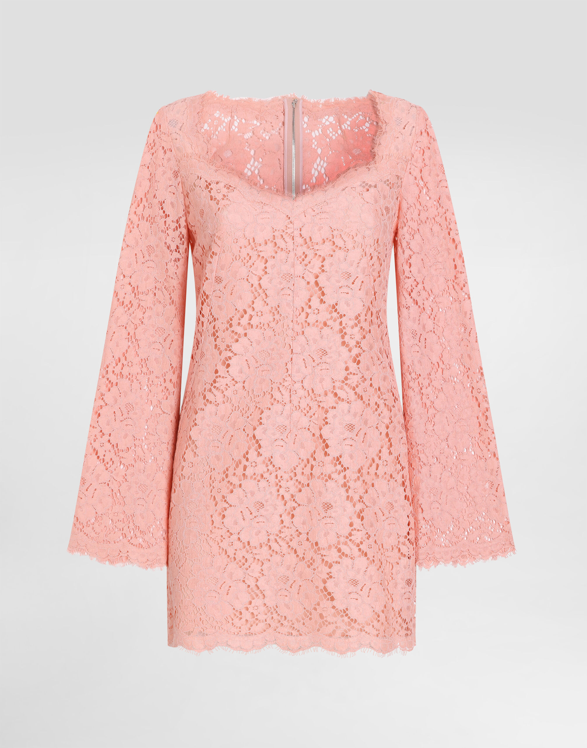 Cordonetto lace dress in Pink for Women | Dolce&Gabbana® US