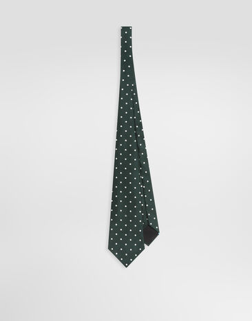 Dolce & Gabbana Krawatte aus Seidentwill mit Polka-Dot-Print Mehrfarbig GT160EIS14A