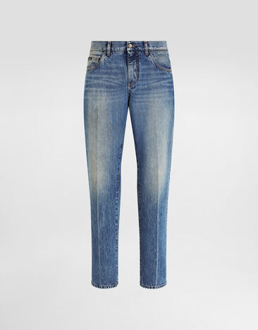 Dolce & Gabbana Vaqueros Classic de algodón con placa Multicolor GP02XDG8MG8