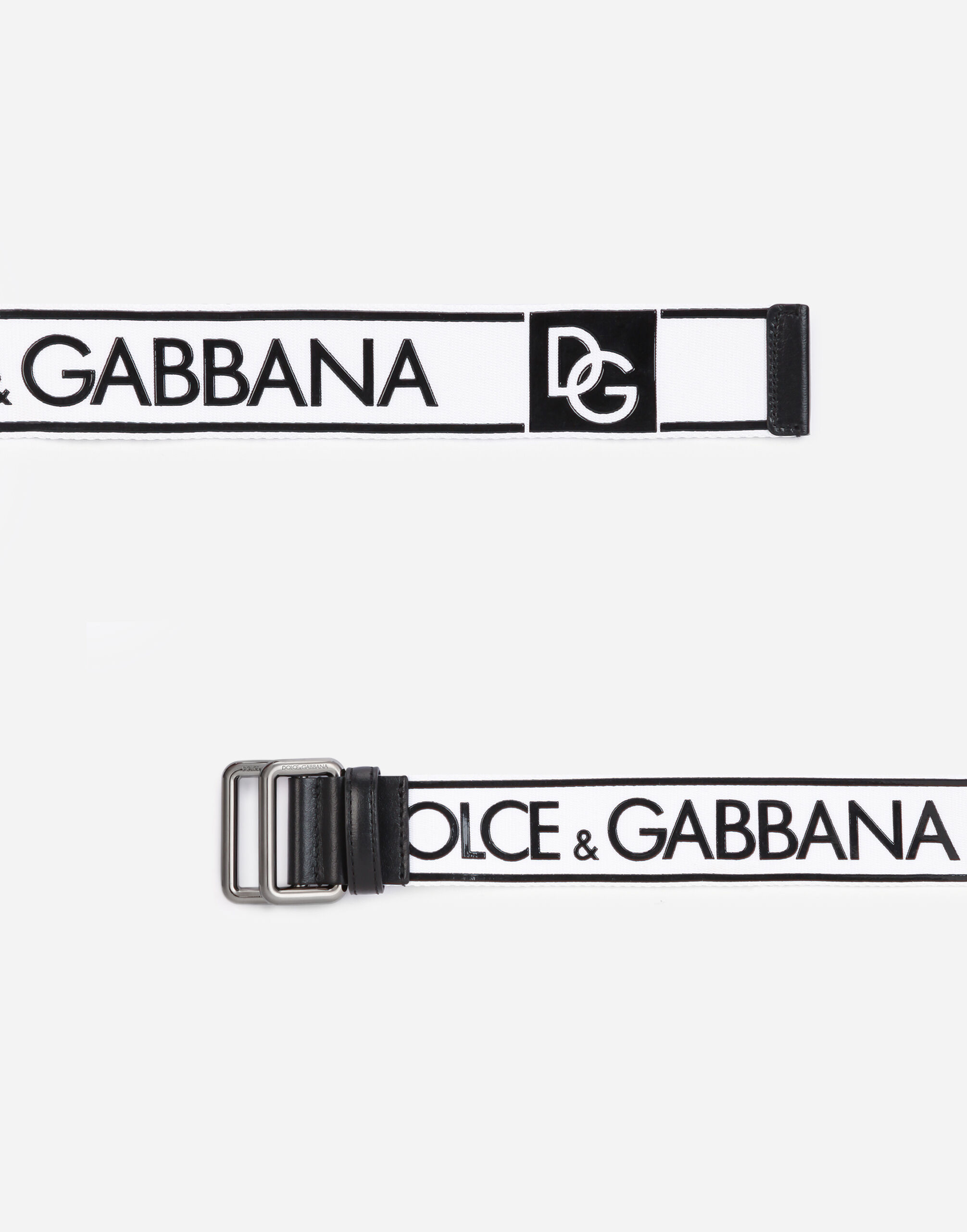 夏セール開催中 MAX80%OFF！ ホワイト/ブラックのメンズ ベルト Dolce&Gabbana® | ロゴ リボン 小物