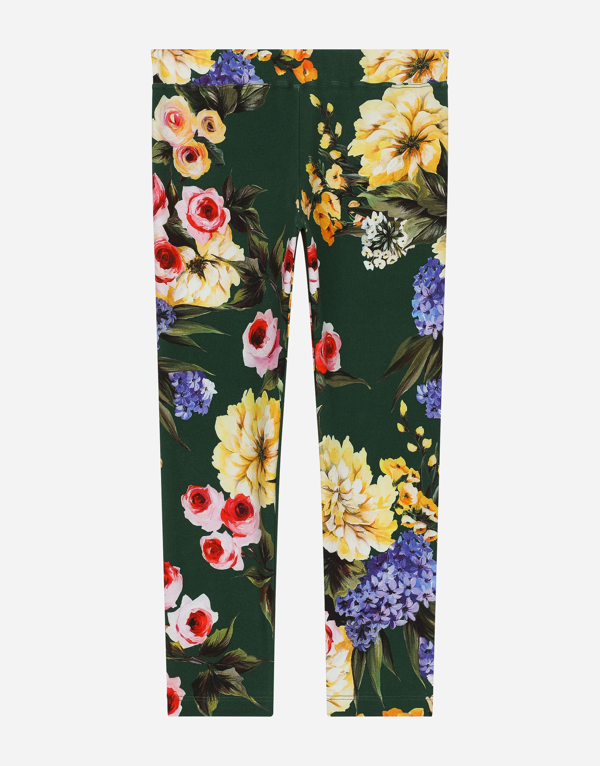 Dolce & Gabbana Leggings aus Interlock Garten-Print Drucken L54I94HS5Q4
