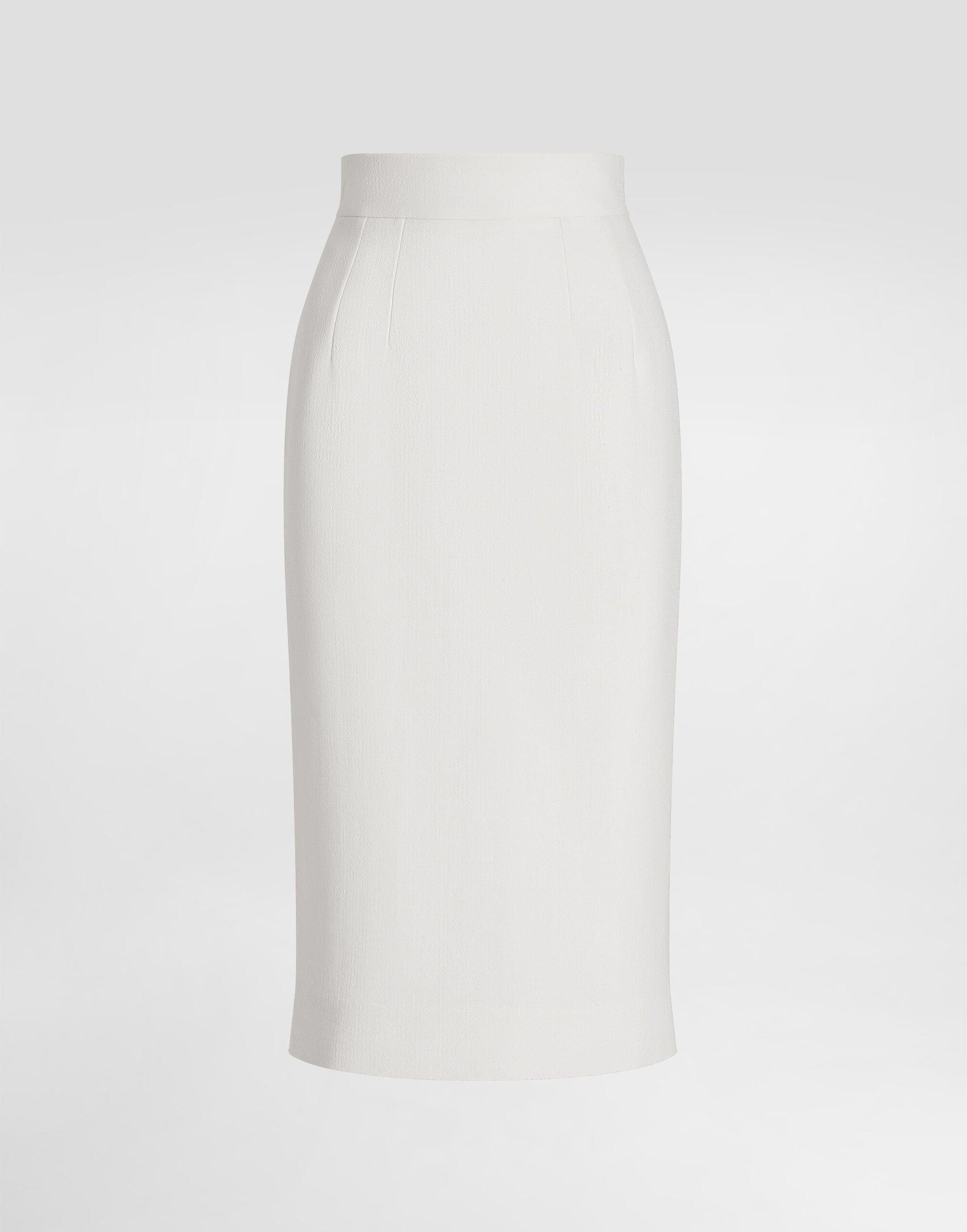 Skirt in double crêpe in White for Women | Dolce&Gabbana®