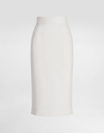 Dolce & Gabbana Skirt in double crêpe White F4C14TFU207