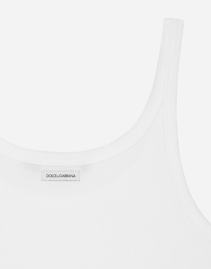 Dolce & Gabbana タンクトップ リブコットン ホワイト F8U09TFU7AV