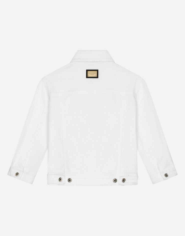 Dolce & Gabbana White stretch denim jacket White L51B74LDA84