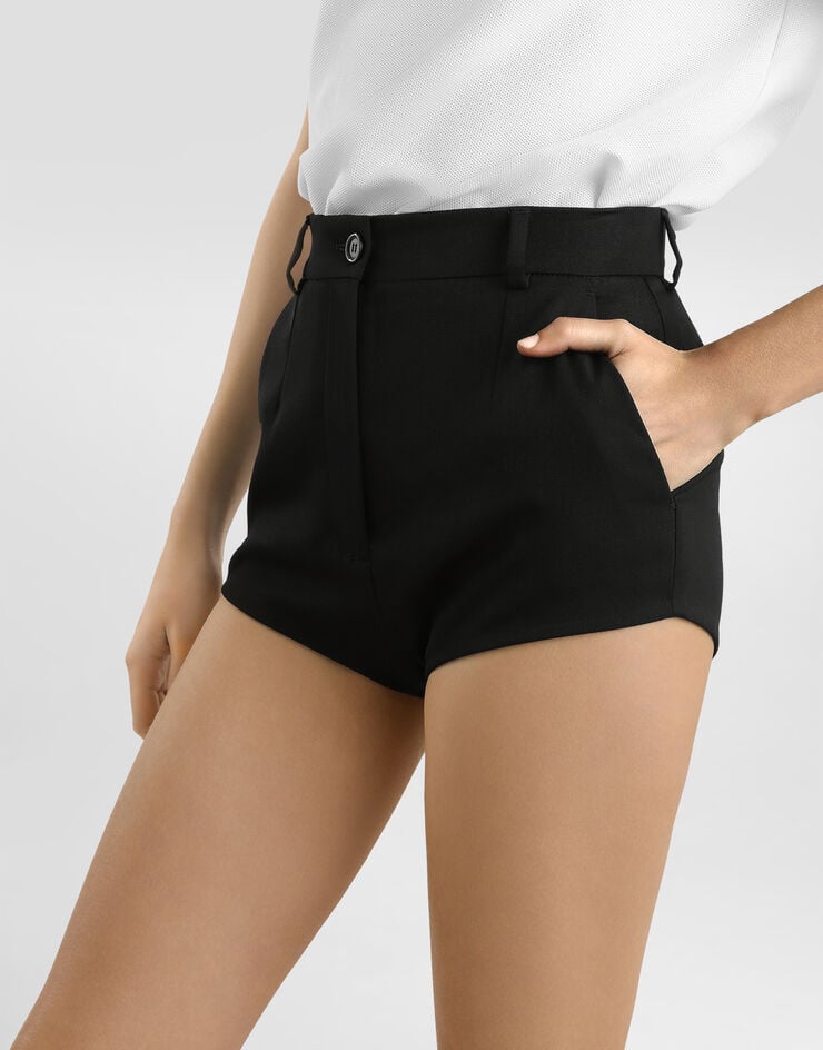 Dolce & Gabbana Wool gabardine shorts Black FTDH8TFU2OW