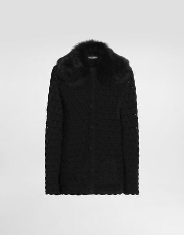 Dolce & Gabbana Crochet jacket Black FXVDXZJDVGP
