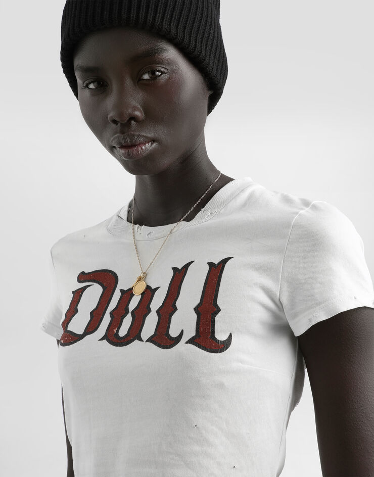 Dolce & Gabbana Jersey t-shirt with print Multicolor F8V95TGDDGS