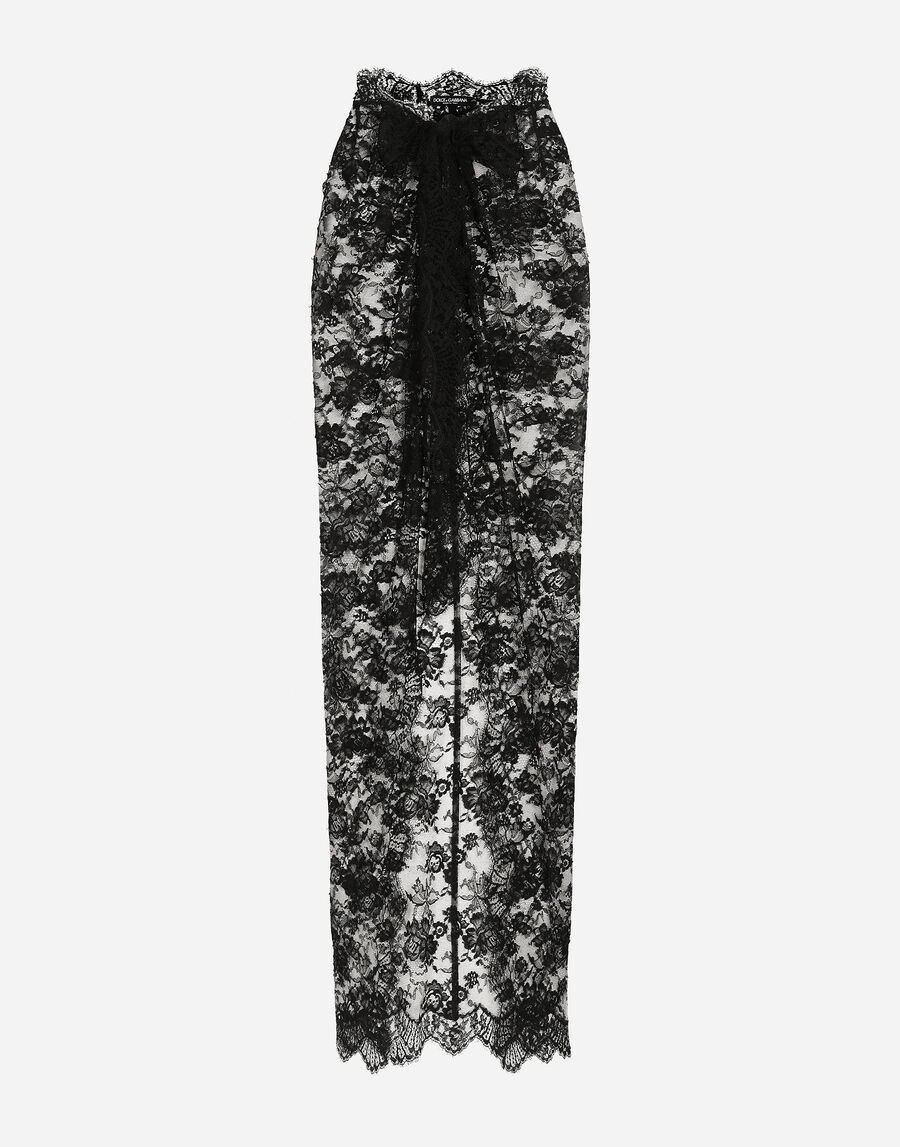 Long Chantilly lace skirt