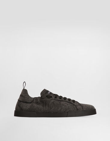 Dolce & Gabbana Zapatillas Portofino en denim Black CS2445A0974