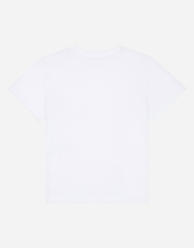 Dolce & Gabbana Jersey T-shirt with bee embroidery White L4JTCQG7YGN