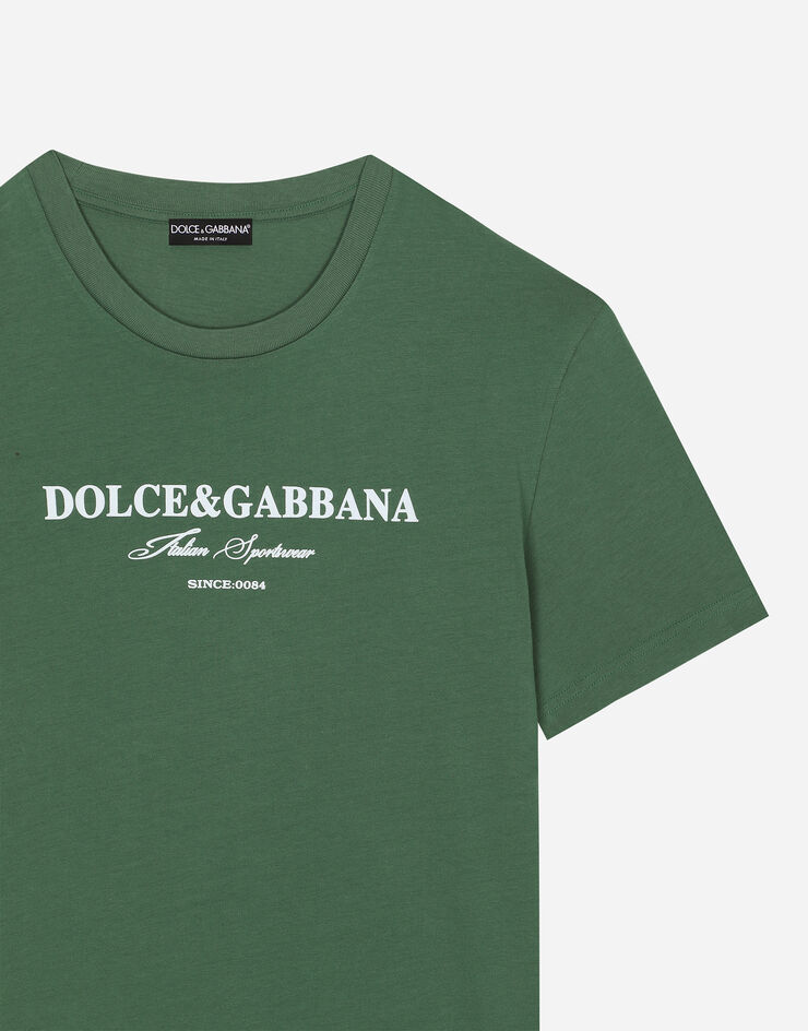 Dolce & Gabbana T-Shirt aus Baumwolle mit Logoprint Mehrfarbig G8RN8TG7NXX