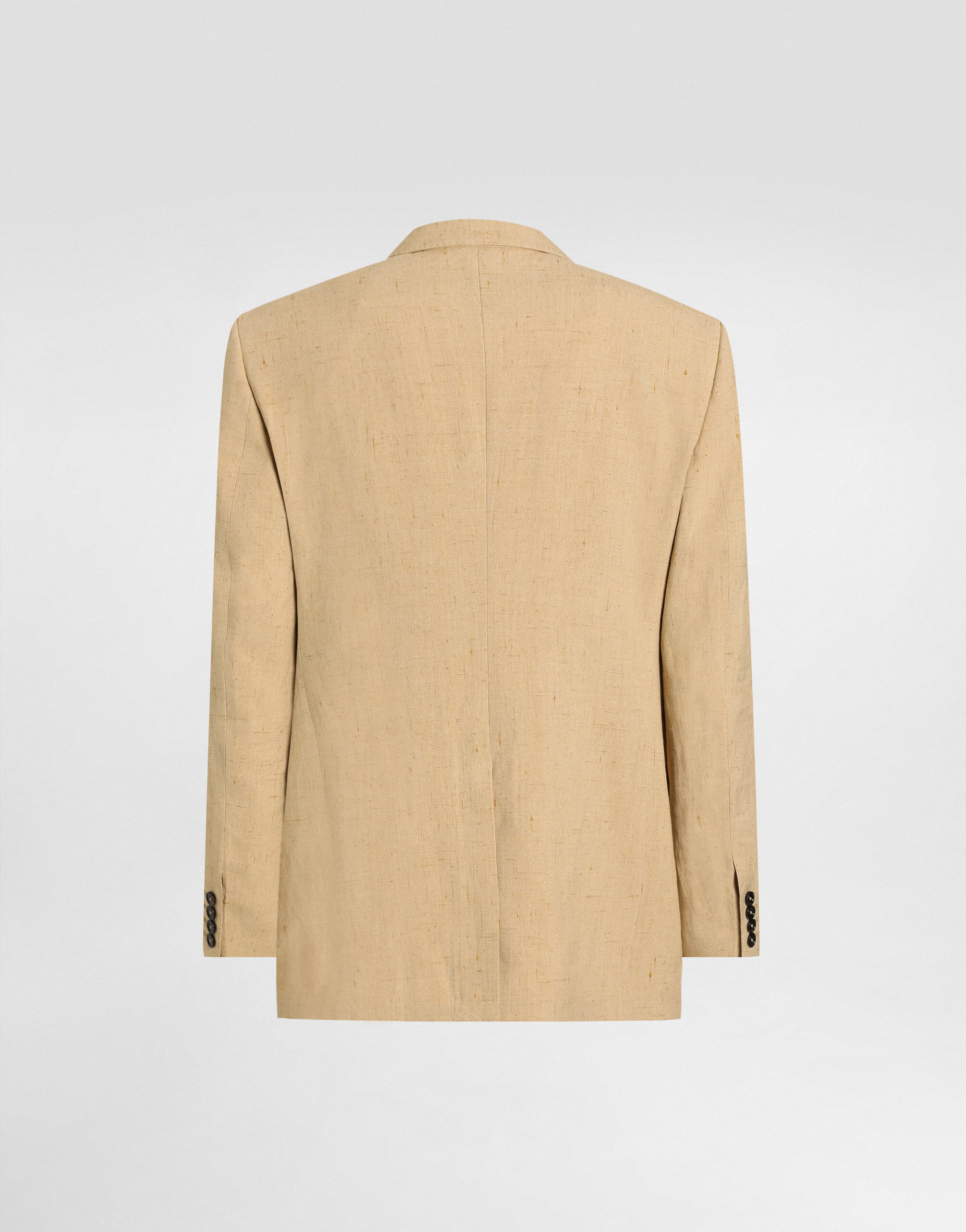 Single-breasted suit in tweed linen in Multicolor for Men