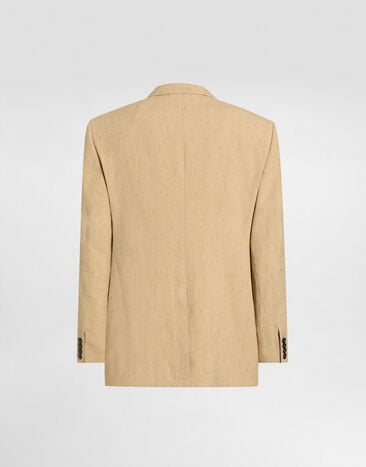 Dolce & Gabbana Single-breasted suit in tweed linen Multicolor GK04KTFUTDA