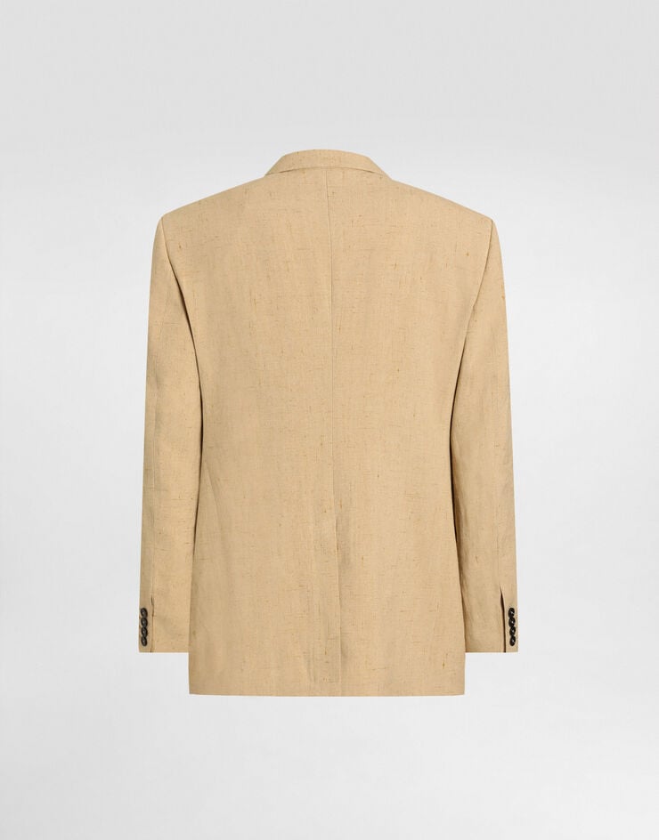 Dolce & Gabbana Single-breasted suit in tweed linen Multicolor GK04KTFUTDA