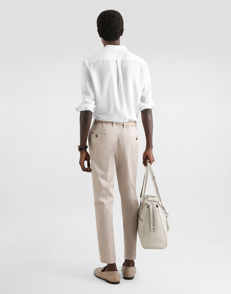 Dolce & Gabbana Martini shirt in dg barre jacquard White G5ML1TFJ1J4