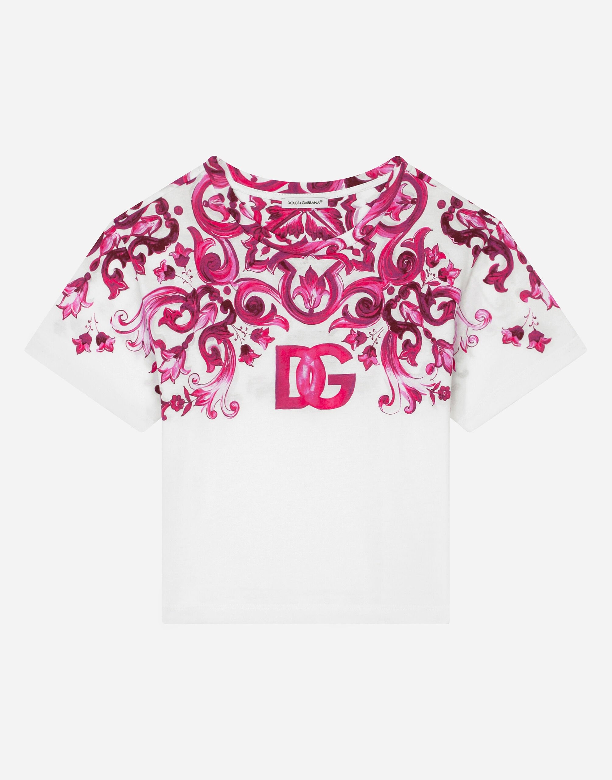 Dolce&Gabbana Majolica-print jersey T-shirt Multicolor L5JTMFG7K5L