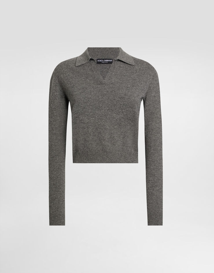 Dolce & Gabbana 羊绒 Polo 套衫 灰 FXZ33ZJDVC2