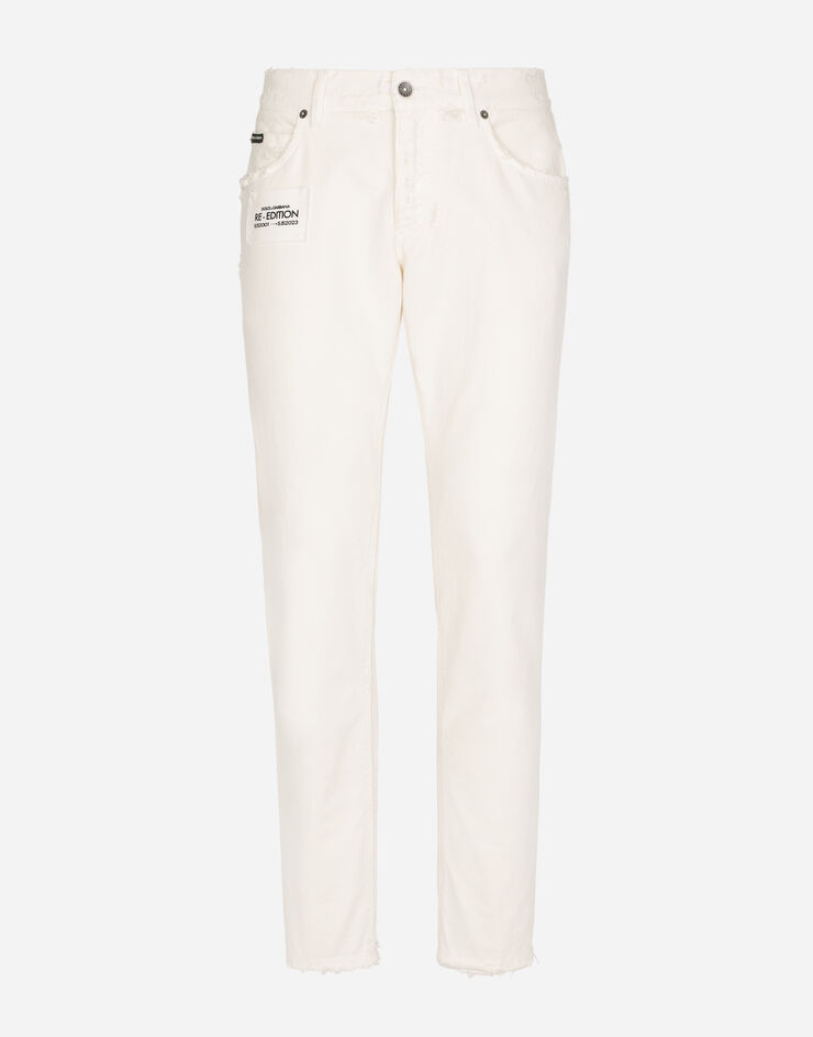 Dolce & Gabbana Jeans Regular aus weißem Denim Mehrfarbig GYJCCDG8IS3