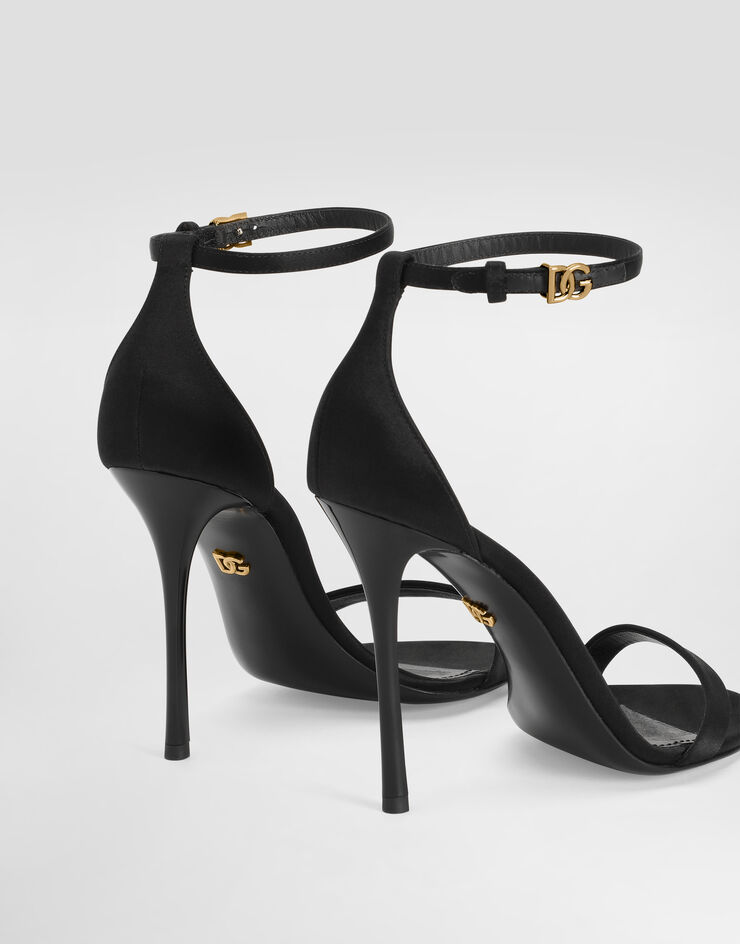Dolce & Gabbana Keira satin sandal Black CR2018A7630