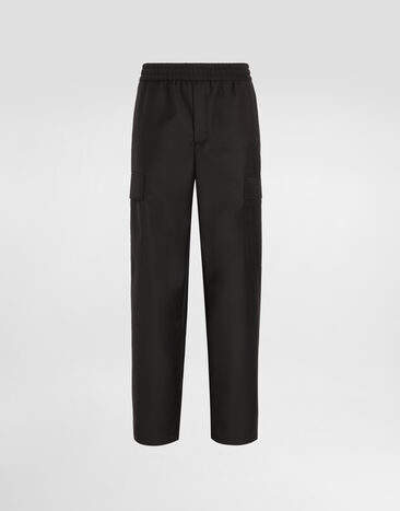 Dolce & Gabbana Pantalon cargo en laine Noir GP0L3TGI872